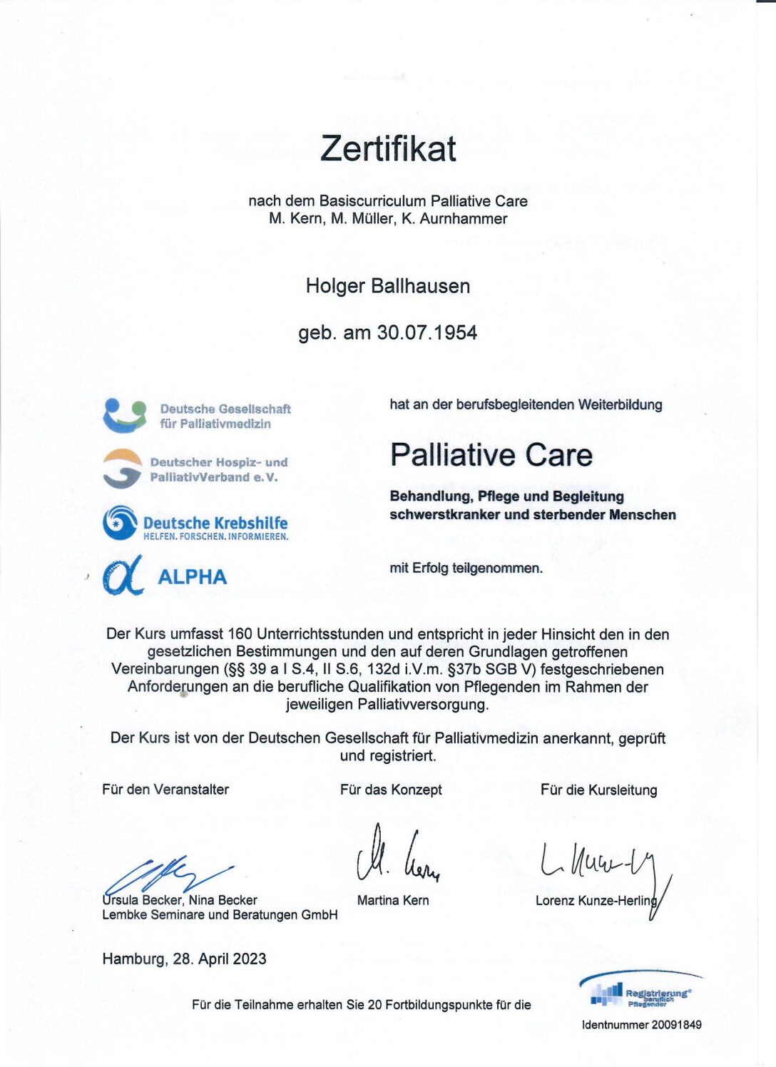 Palliativ-Care-Fachkraft